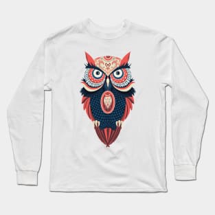 Wise Tribal Owl Long Sleeve T-Shirt